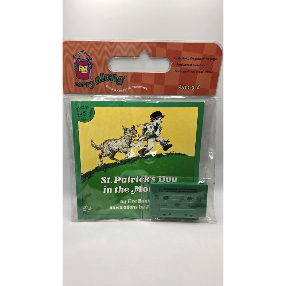 St Patrick's Day in the Morning Eve Bunting Jan Brett Book Cassette Carry Along